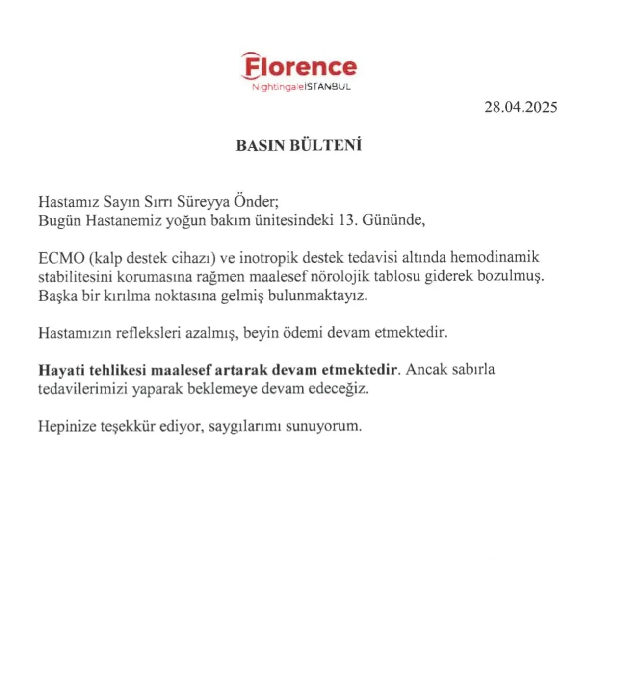 Sırrı Süreyya Önder'in sağlık durumunda son durum