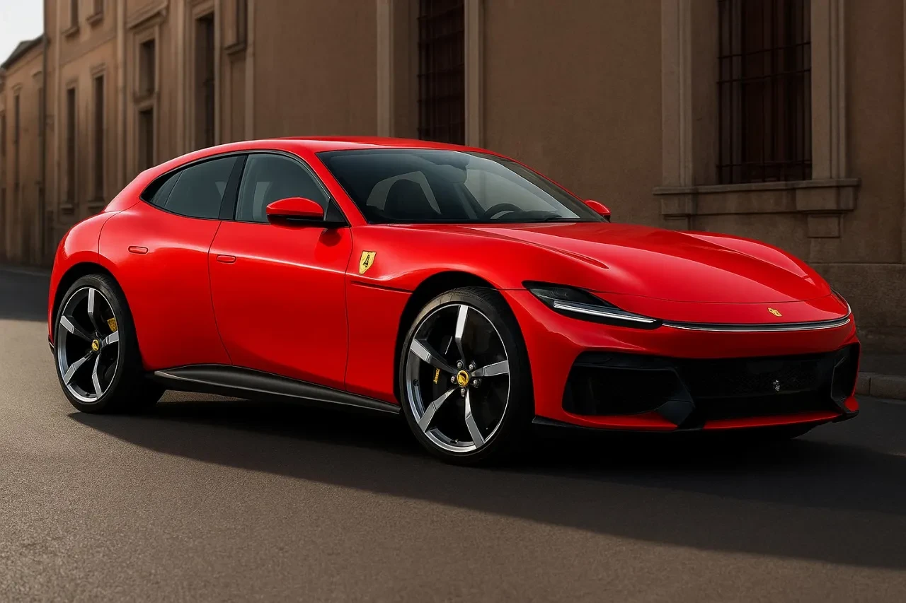 Elektrikli Ferrari için net tarih belli oldu! Aracın tahmini görüntüsünü paylaştılar