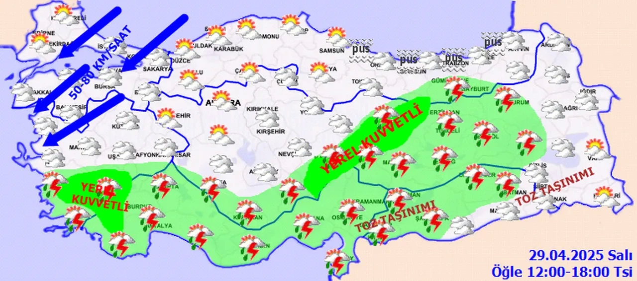 Meteoroloji'den fırtına alarmı: 80 kilometre hızla geliyor! İstanbul dahil birçok ili vuracak