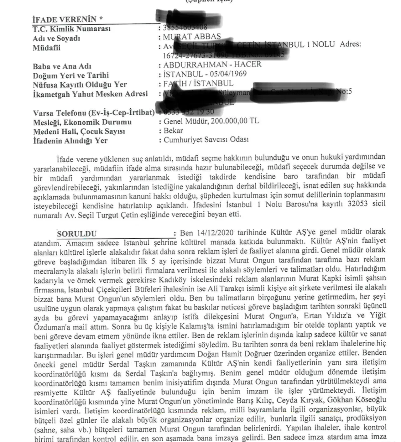 Murat Abbas'ın ifadeleri ortaya çıktı! Etkin pişmanlıktan yararlanmıştı!: Şoke eden ifadeler