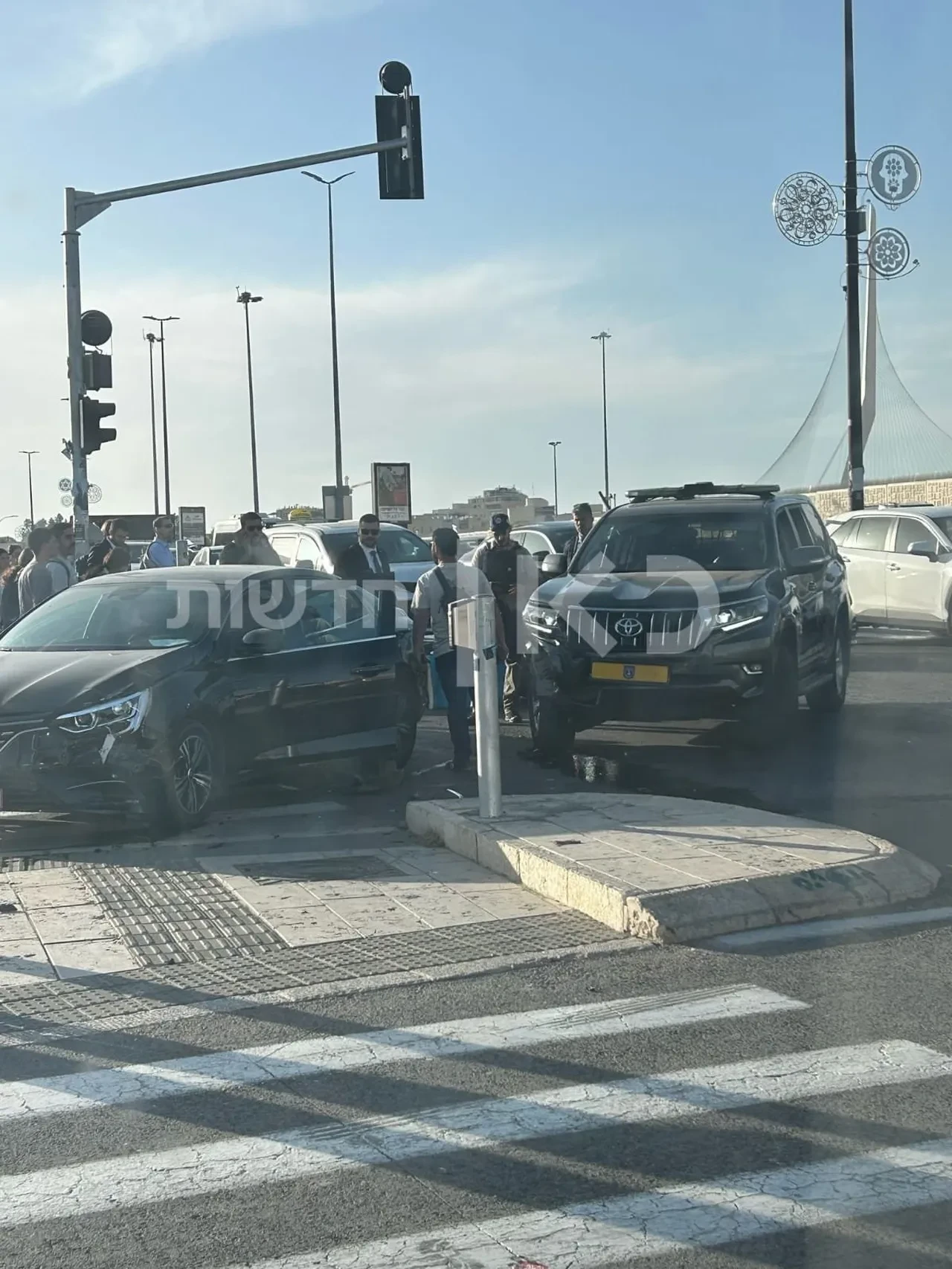 Netanyahu'nun konvoyu kaza yaptı