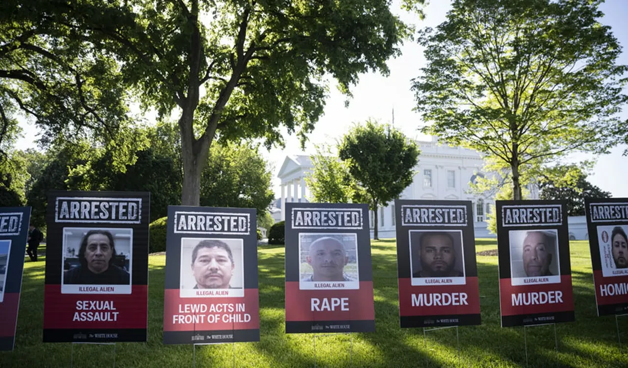 Trump yine yaptı yapacağını: Beyaz Saray'ın bahçesine gül yerine sabıkalı göçmen posterleri