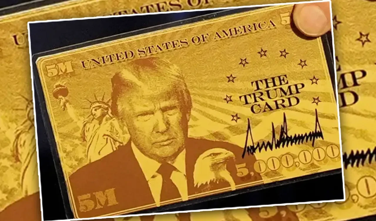 Altın kart ilk kez görücüye çıktı! Donald Trump 5 milyon dolarlık vatandaşlık kartını böyle tanıttı