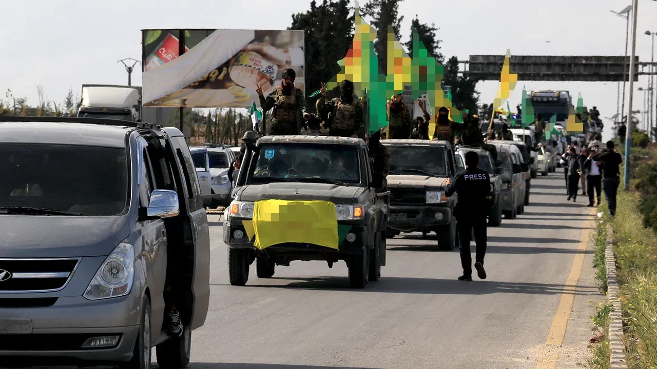 PKK/YPG Halep'ten çekiliyor! Konvoy halinde şehri terk ettiler