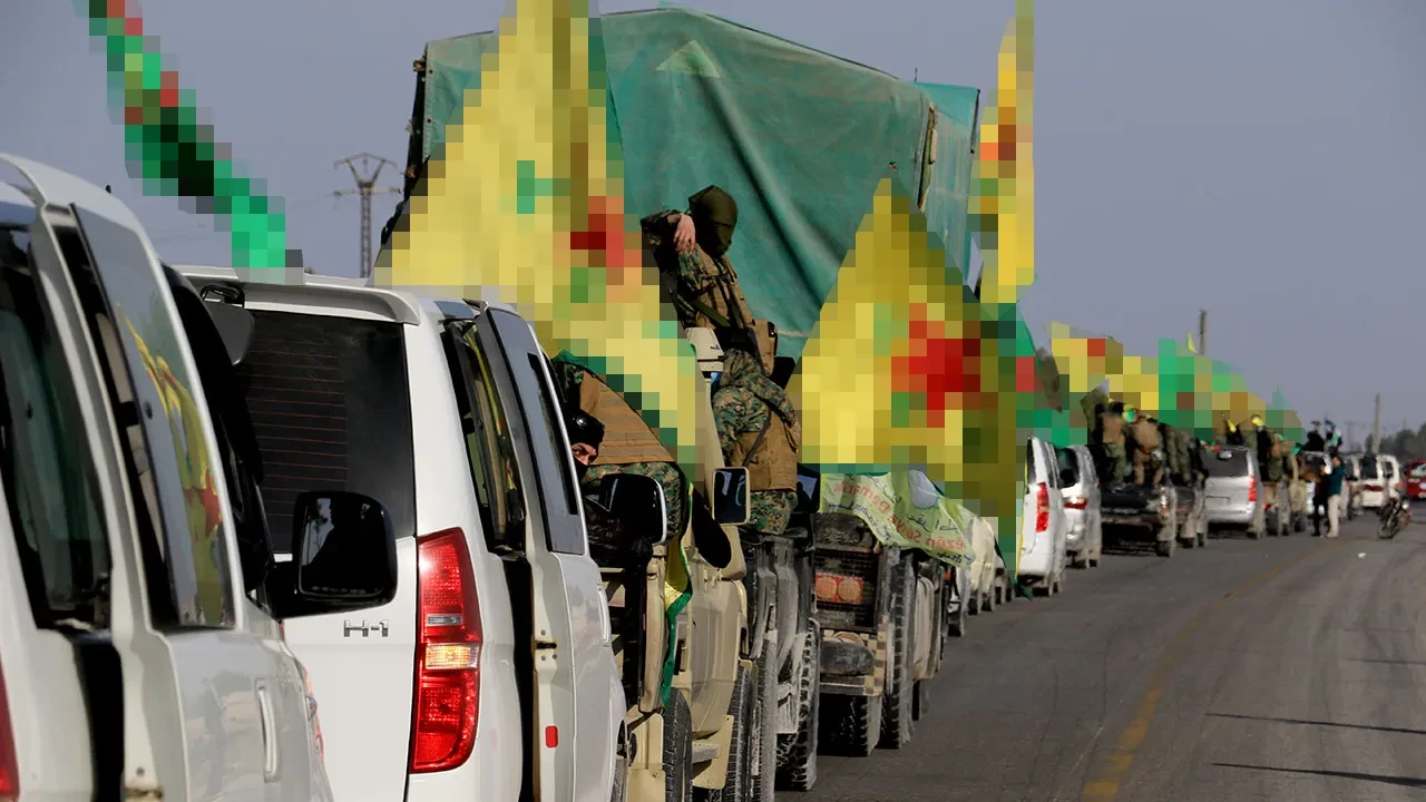 PKK/YPG Halep'ten çekiliyor! Konvoy halinde şehri terk ettiler
