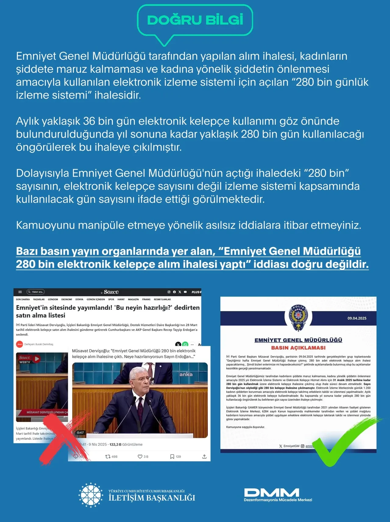 DMM'den 'elektronik kelepçe ihalesi' iddiasına yalanlama