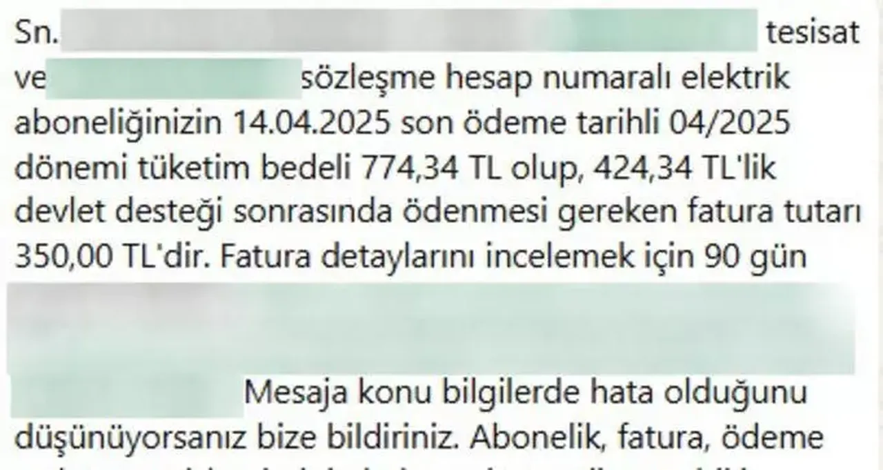 Elektrik faturasında 'devlet desteği' mesajı! Yeni dönem başladı: Artık kalem kalem görünecek
