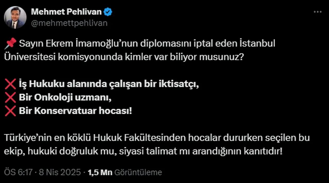 İmamoğlu'nun diplomasını iptal eden kurulda hukukçu yok muydu? DMM'den açıklama var