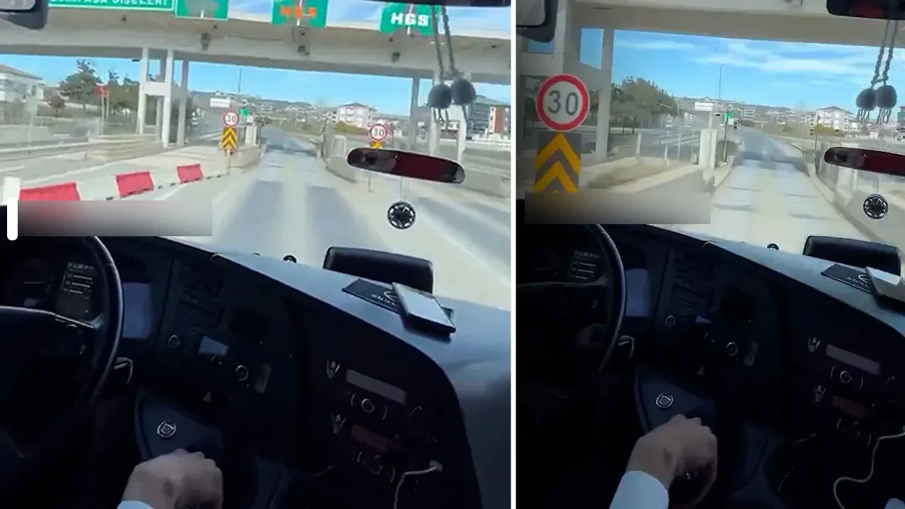 TikTok'ta tehlike saçan 'HGS' akımı! Gişelere 140 km hız ile girdi: Korkunç görüntüler kamerada