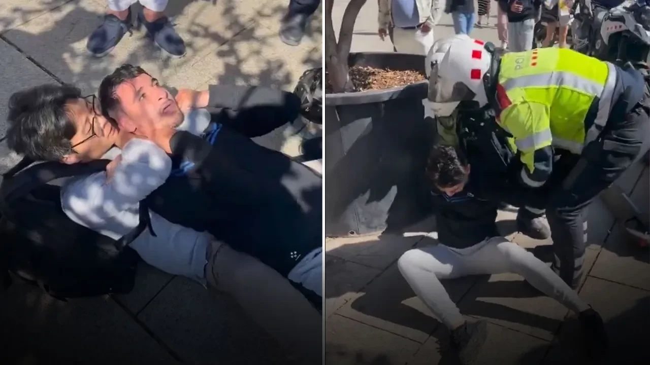 Kamerayı çaldığına pişman etti! Turist hırsızı boğazından yakaladı