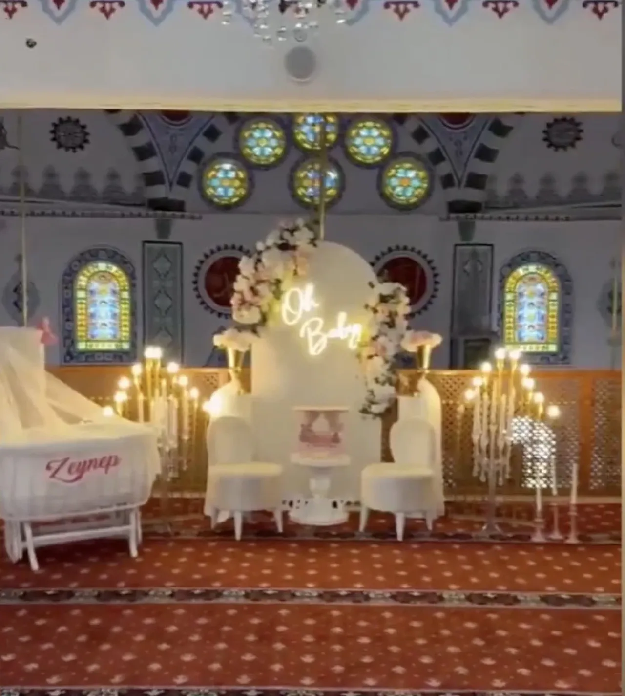 Kocaeli'de infiale neden olan görüntüler! Camide 'baby shower' yaptılar
