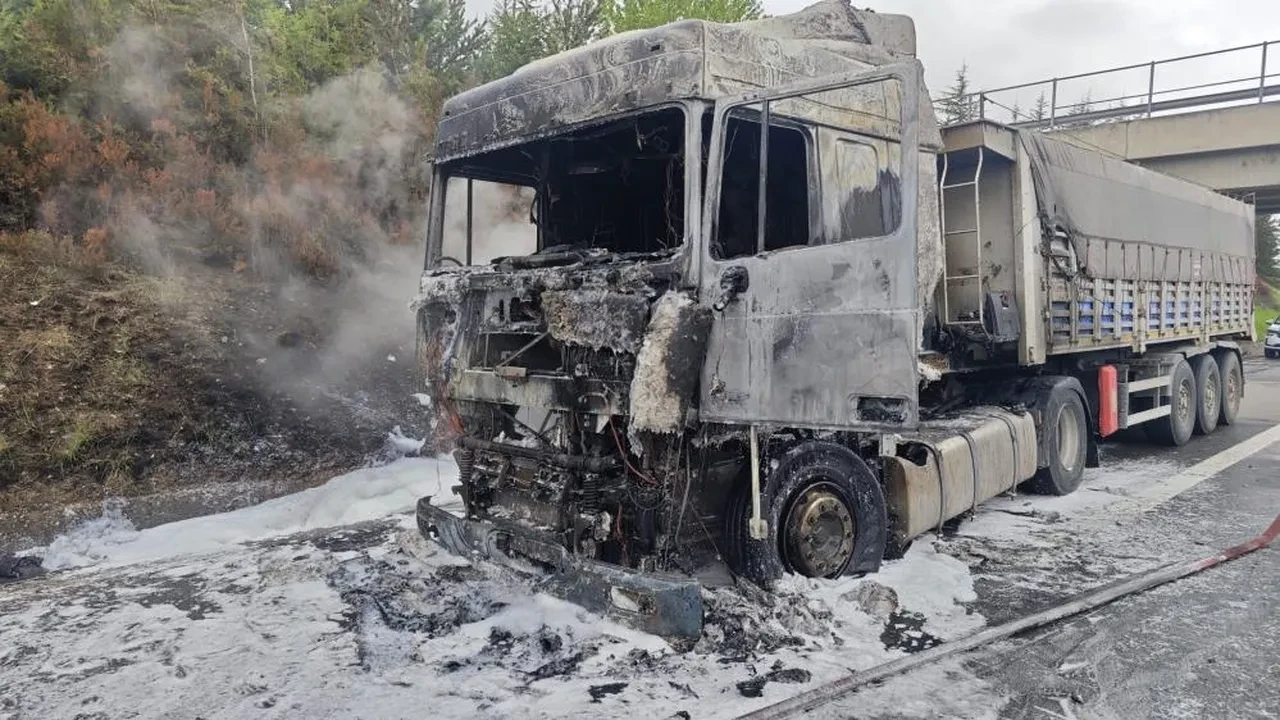 Alevlere teslim olan tır kullanılamaz hale geldi