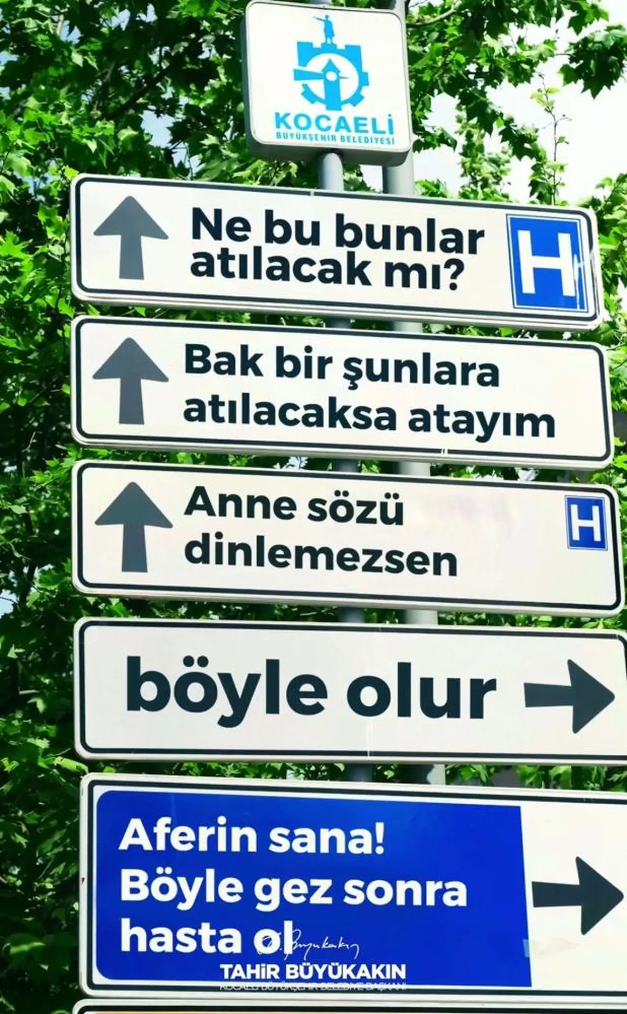 Anneler Günü'nde trafik levhaları değişti! Hem güldürdü hem duygulandırdı