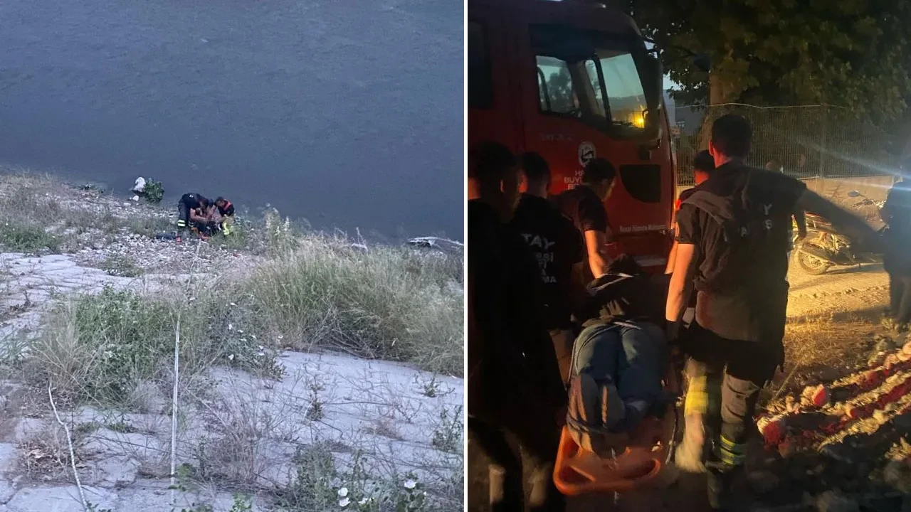 Asi Nehri'nde mahsur kaldı! İtfaiye kurtardı
