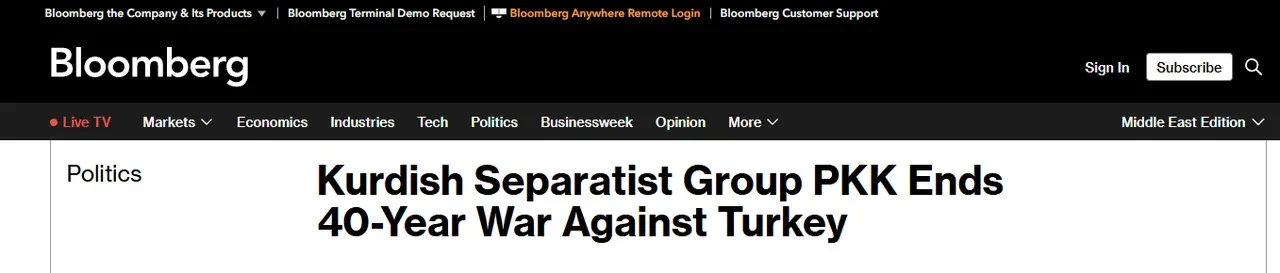 PKK'nın silah bırakma kararı dış basında: Türkiye'nin bölgesel güç olma yolunda önemli adım