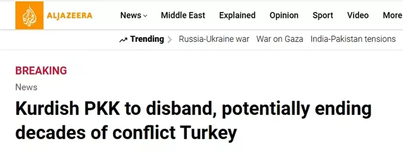 PKK'nın silah bırakma kararı dış basında: Türkiye'nin bölgesel güç olma yolunda önemli adım