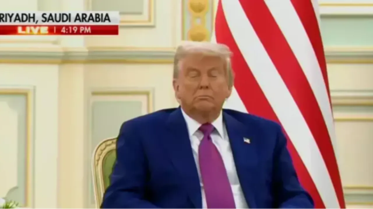ABD lideri Trump kameralar önünde uyuyakaldı