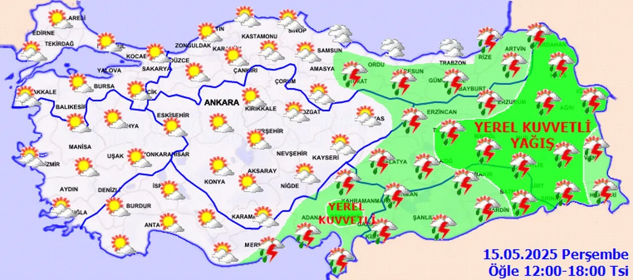 Meteoroloji saat verdi: Kuvvetli sağanak ve mayıs ayında kar uyarısı! İşte 15 Mayıs il il hava durumu