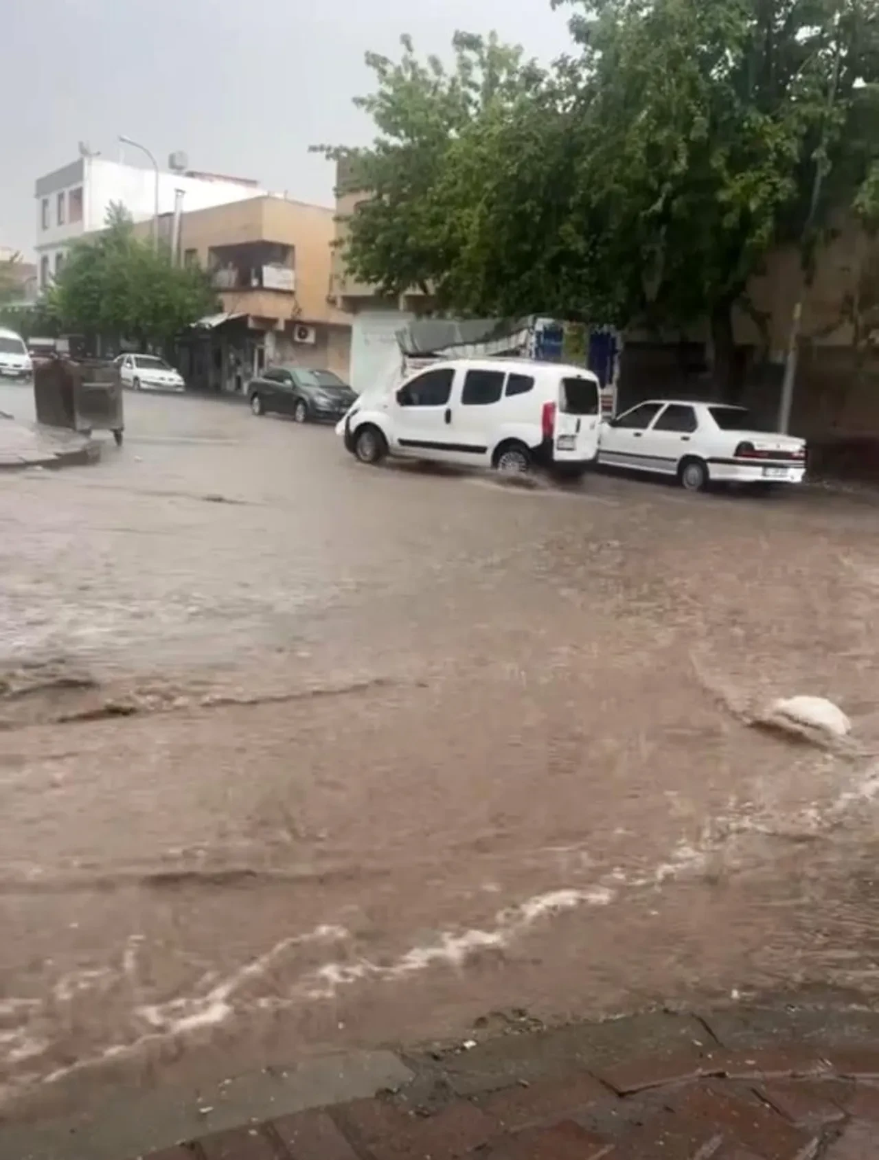 Siverek'te aniden bastıran yağmur sele neden oldu