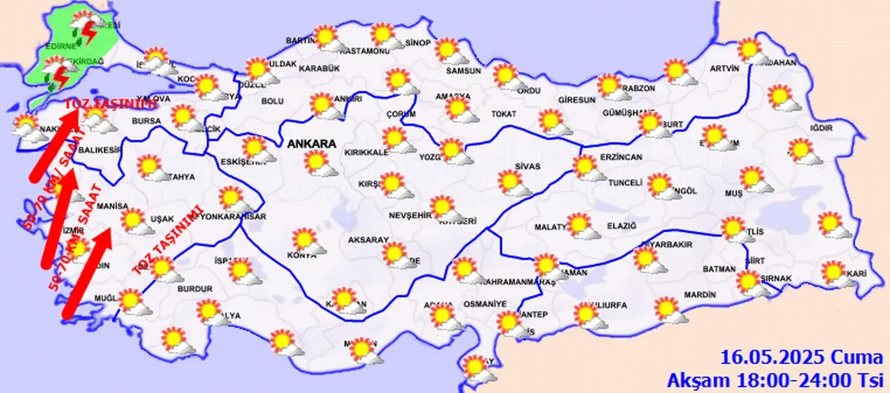 Meteoroloji'den 10 il için turuncu ve sarı alarm: Saatte 90 kilometreyi bulan fırtına kopacak! İşte il il 16 Mayıs hava durumu
