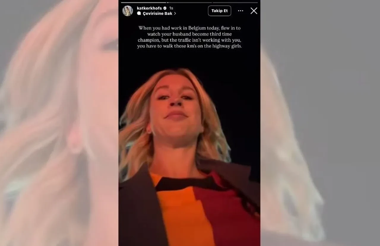 Dries Mertens'in eşi Katrin Kerkhofs'a İstanbul trafiği bile engel olamadı 