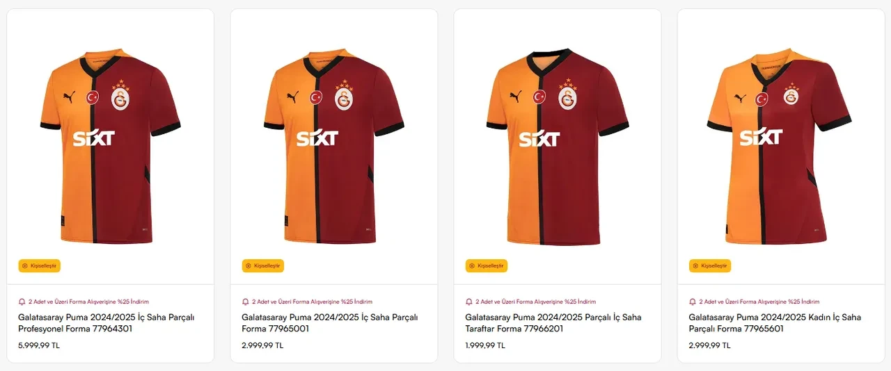 Galatasaray 5 yıldızlı yeni formaları satışa sundu! İşte fiyatı