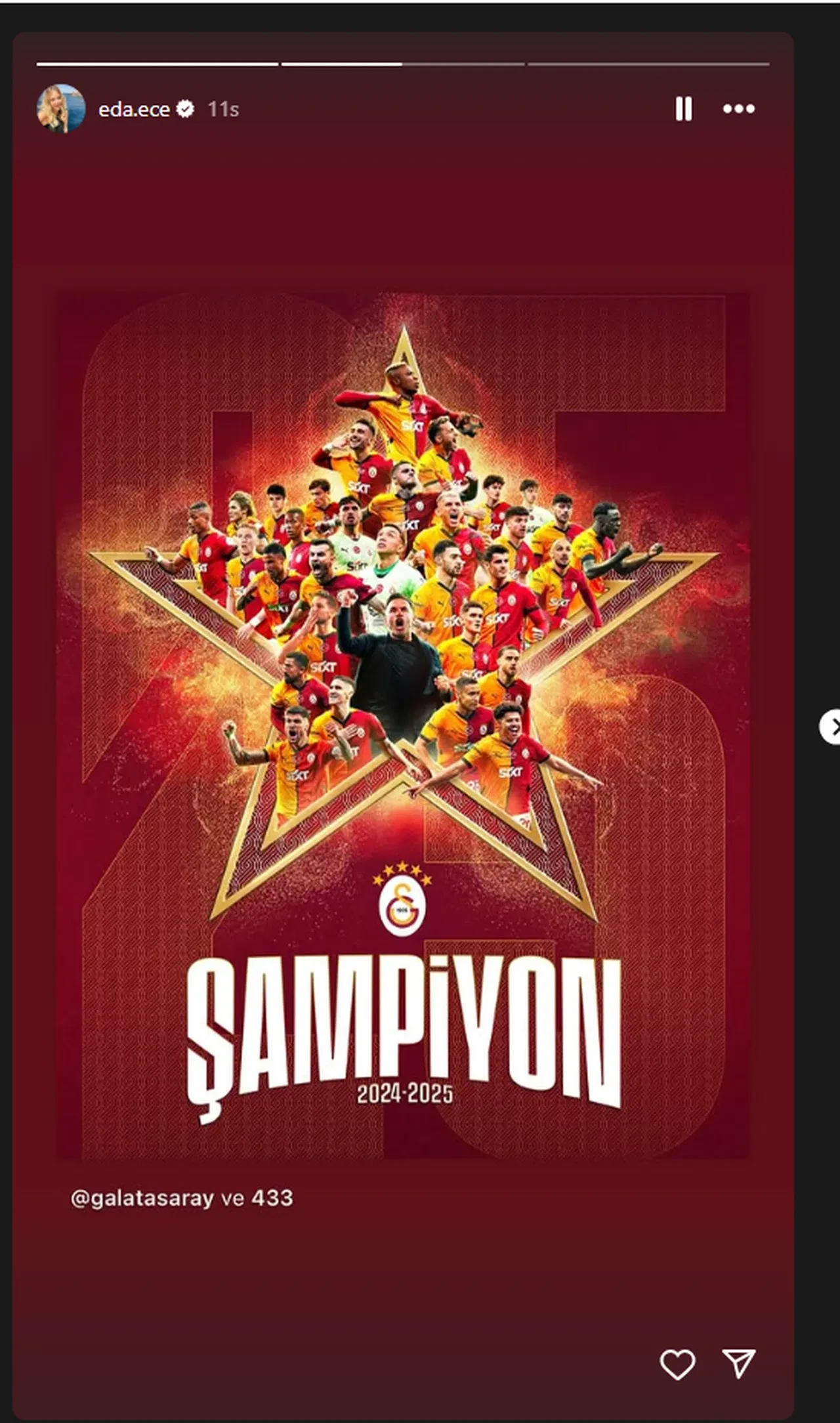 Galatasaray şampiyon oldu, ünlü isimlerden peş peşe paylaşım geldi