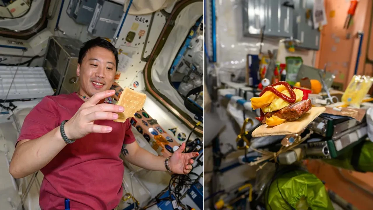 NASA astronotu uzayda cheeseburger yaptı, görüntüsü sosyal medyada olay oldu 