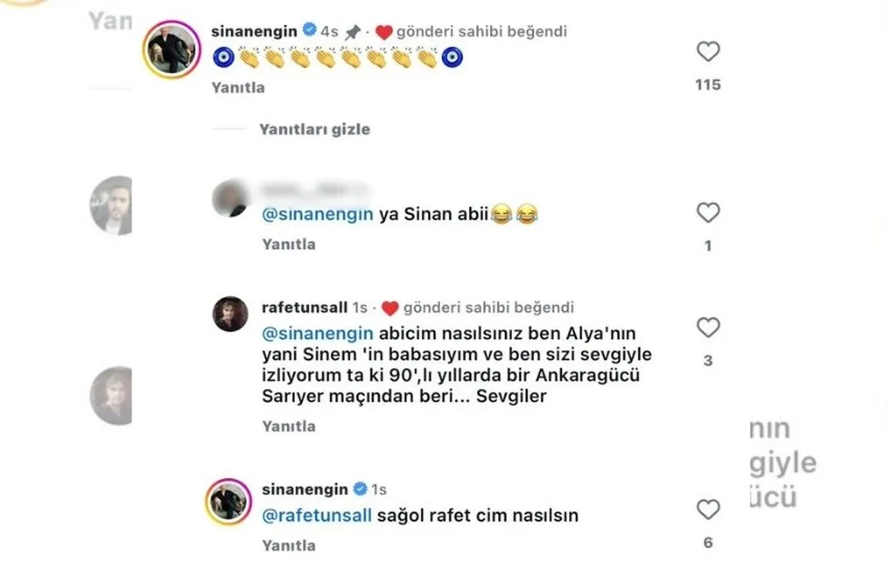 Uzak Şehir fanı Sinan Engin ile Sinem Ünsal'ın babasının gülümseten diyaloğu
