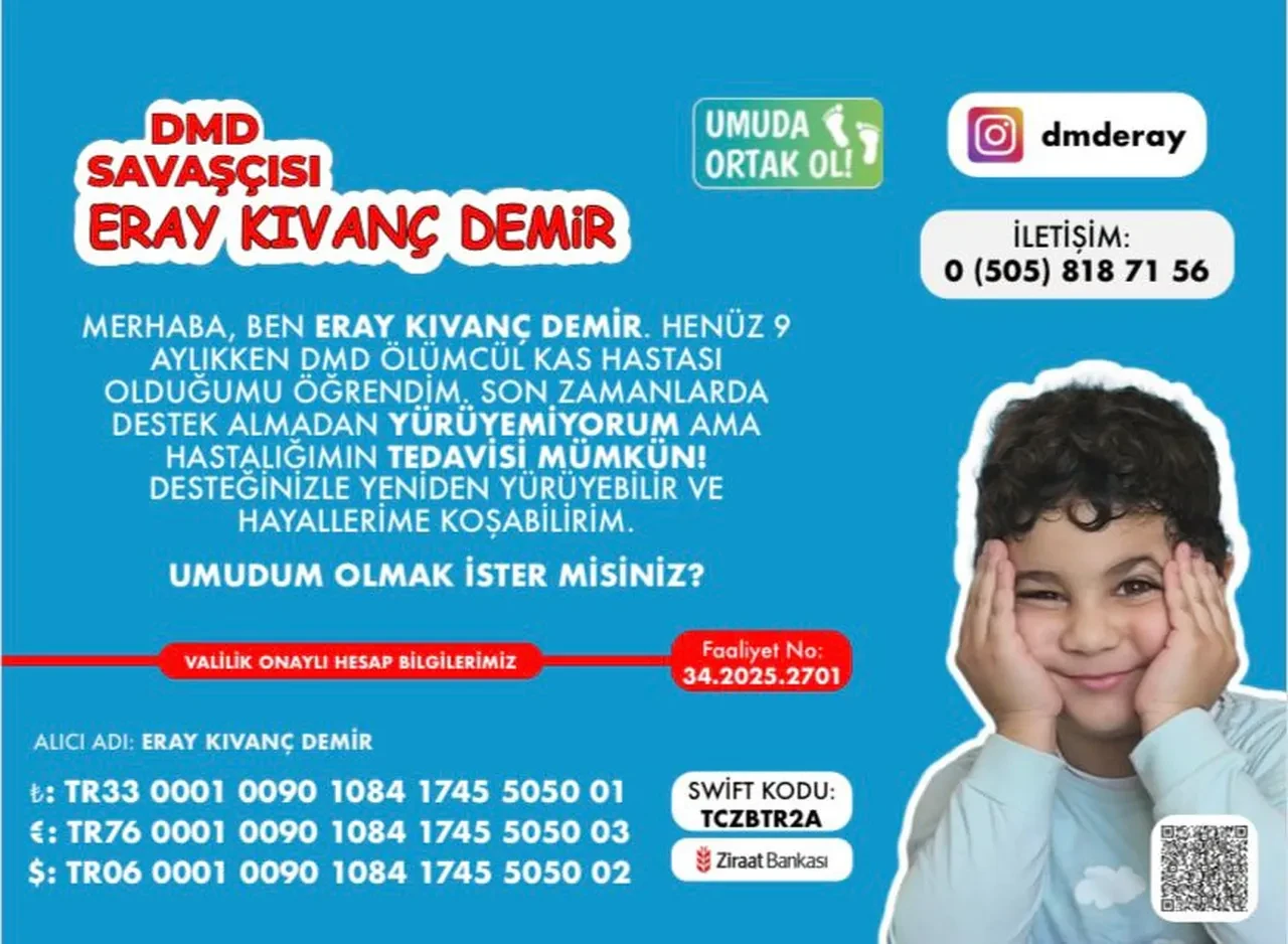 DMD'ye karşı zamanla yarış devam ediyor! 8 yaşındaki Eray'ın hayatta kalma mücadelesi...