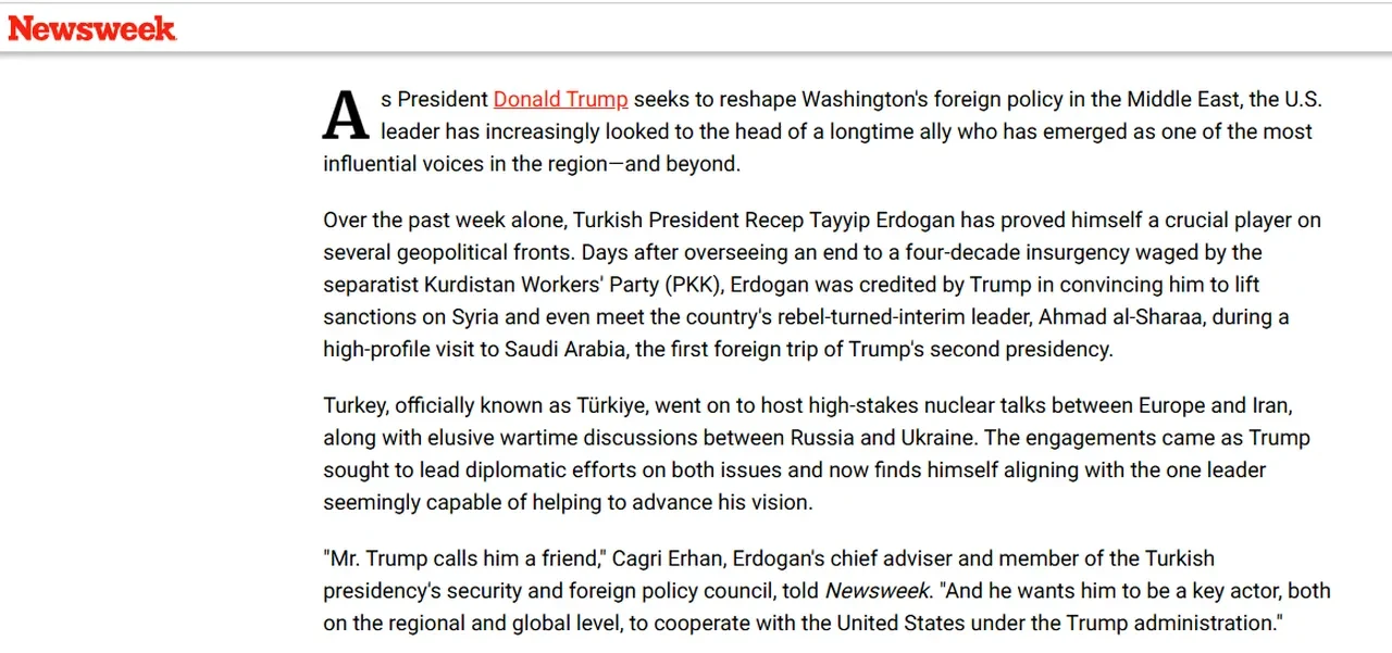 ABD medyasından Cumhurbaşkanı Erdoğan'a övgü dolu sözler! 'Dünyanın en güçlü adamlarından biri'