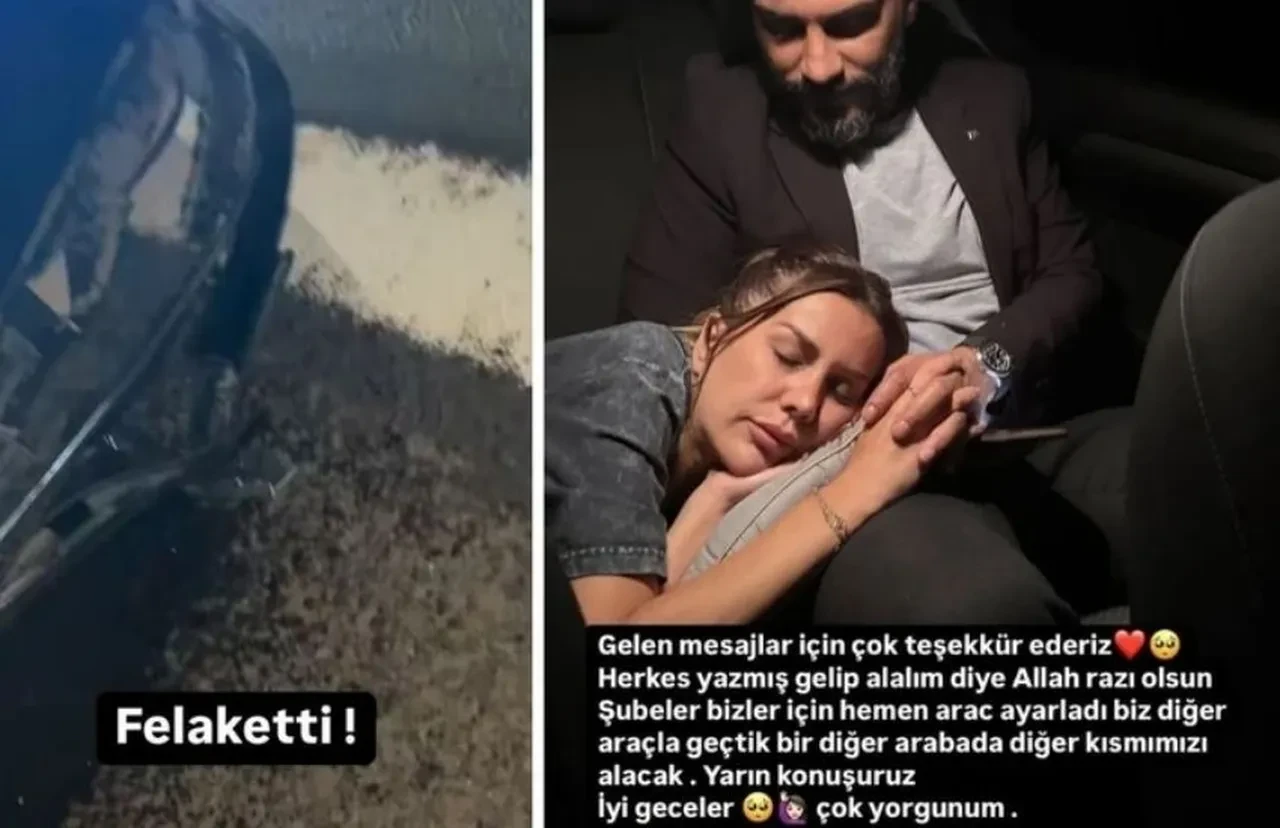 Dilan Polat ve Engin Polat trafik kazası geçirdi! Araçlarının son hali ortaya çıktı