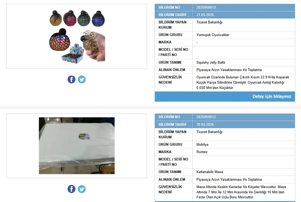 Ticaret Bakanlığı'ndan 3 ürüne satış yasağı! Piyasadan toplatılıyor