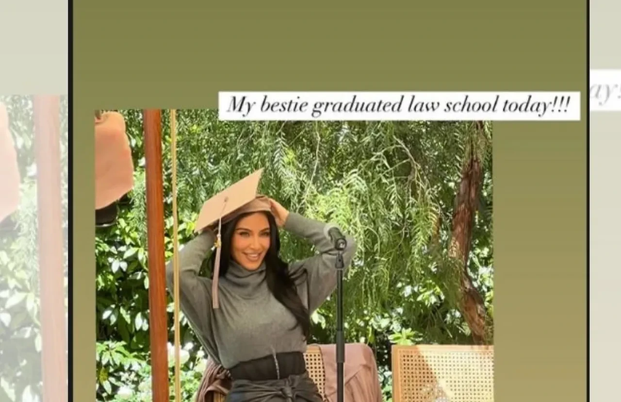 Kim Kardashian avukat olmaya hazırlanıyor! Mezuniyete katıldı, kep attı