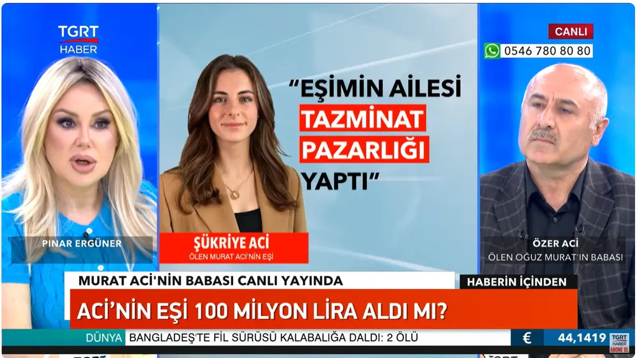 Oğuz Murat Aci’nin babası Özer Aci TGRT Haber canlı yayınında