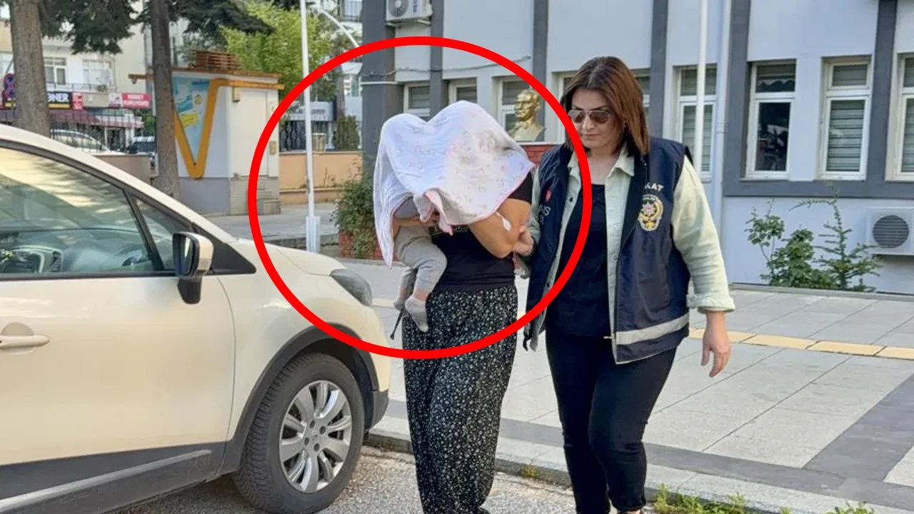 Kucağındaki bebeğiyle cezaevine gitti