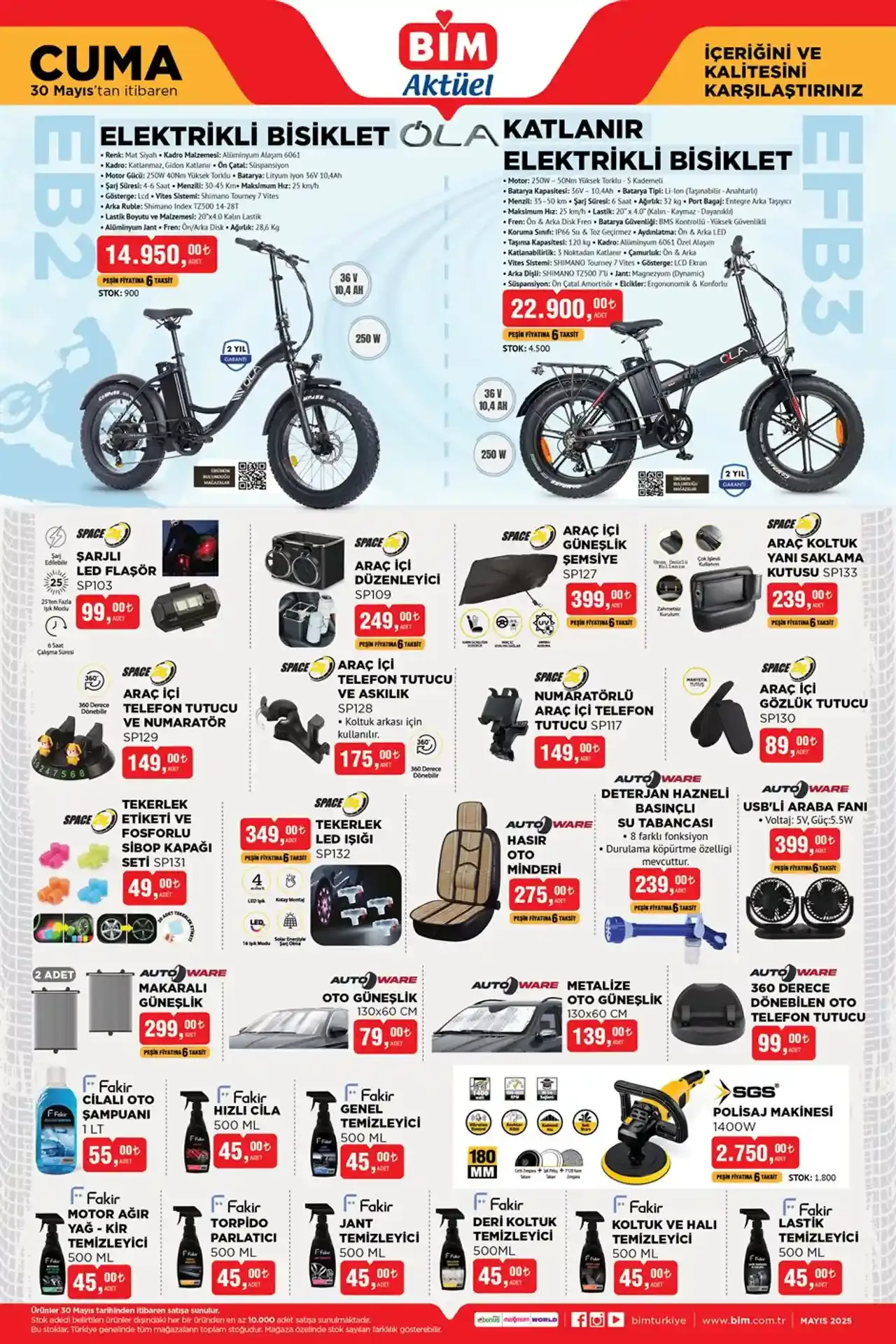 BİM 30 Mayıs 2025 kataloğunda dikkat çeken ürün! Elektrikli bisiklet alacaklar dikkat