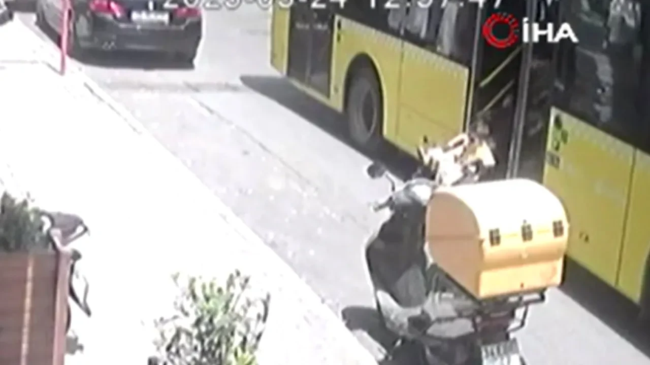 İETT sürücüsünün dikkatisizliği kamerada! Avcılar