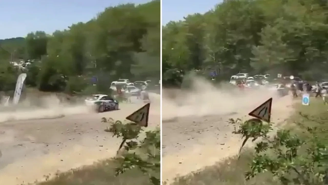 Ralli yarışında korku dolu anlar! Faciadan dönüldü