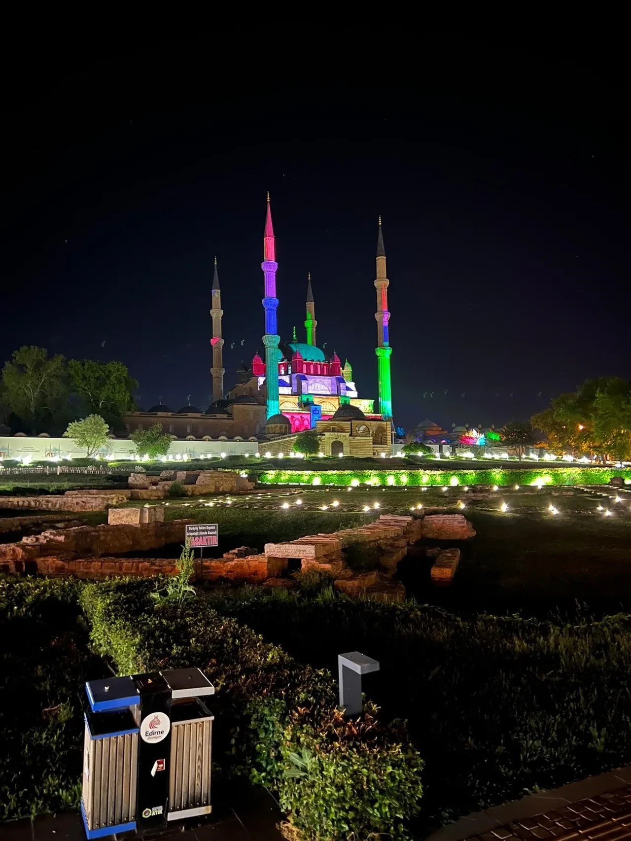 Selimiye Camii'nde 3D mapping gösterisi heyecanı