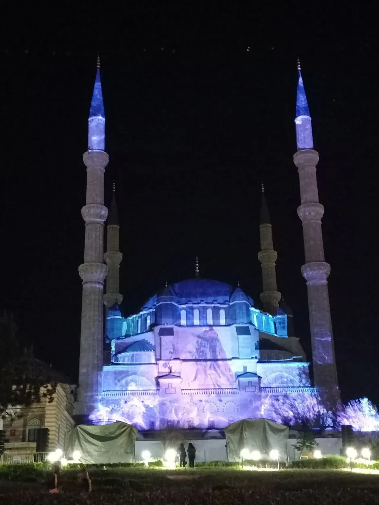 Selimiye Camii'nde 3D mapping gösterisi heyecanı