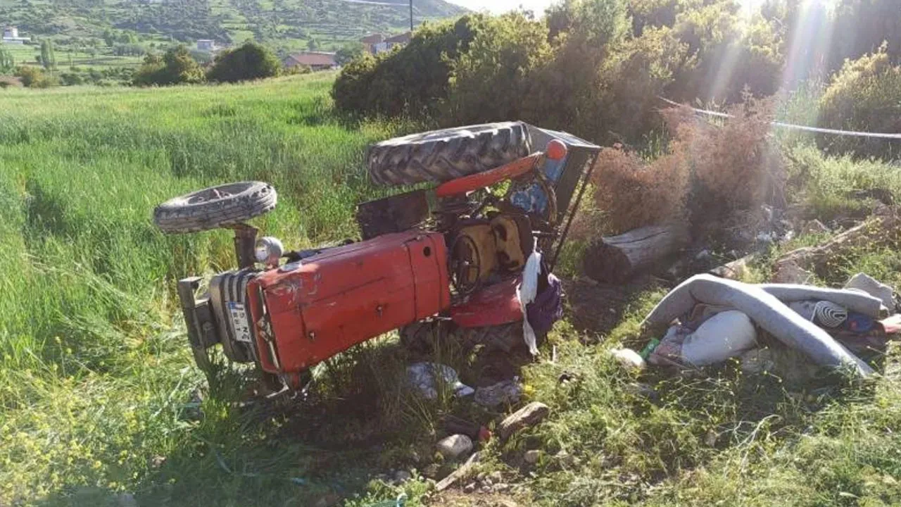 Traktör devrildi! 11 yaşındaki çocuk can verdi