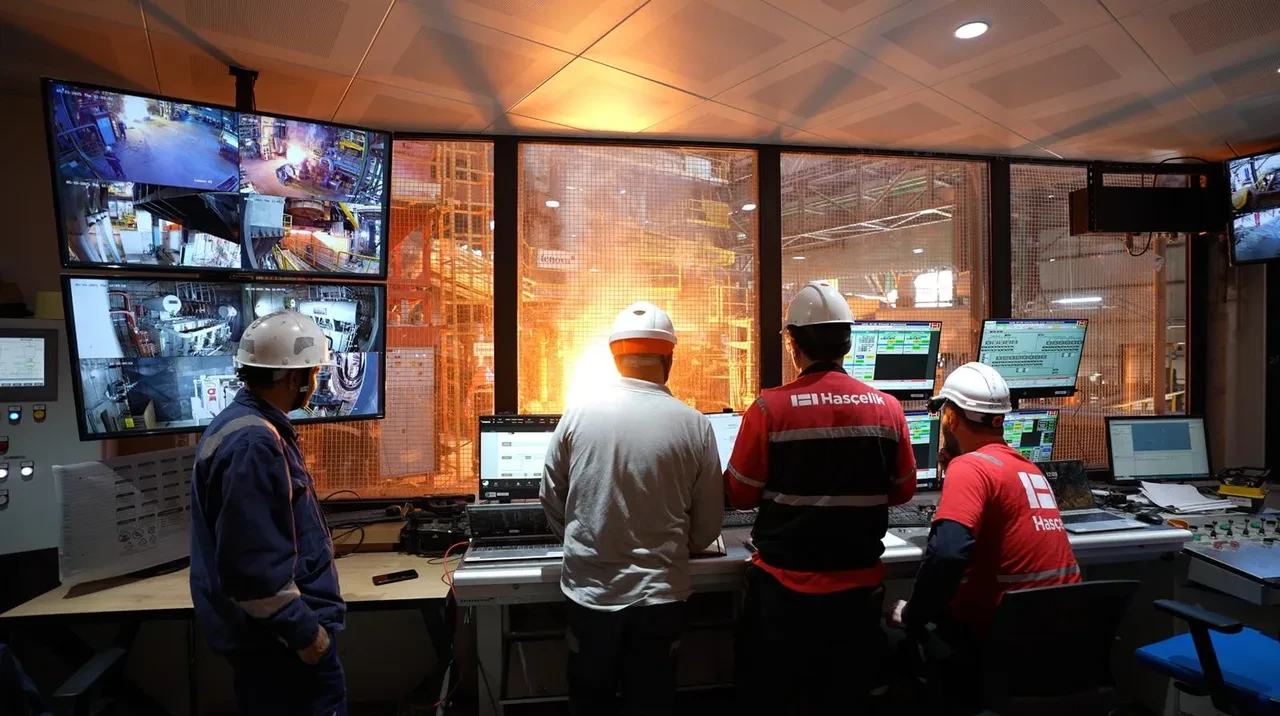 Yeşil çelik tesisinde ilk döküm başarıyla alındı! Hasçelik'ten yeni başarı