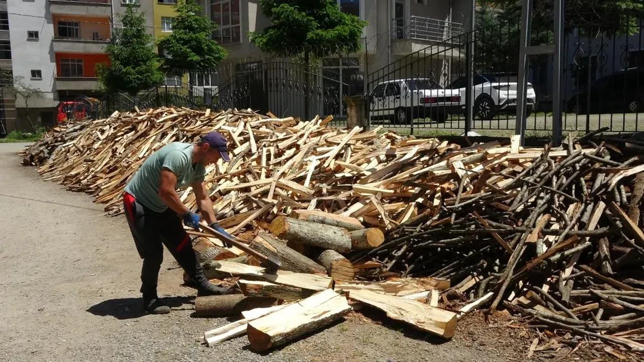Baltayı her vuruşu TL olarak geri dönüyor! Odun kırarak kazandığı para şoke etti