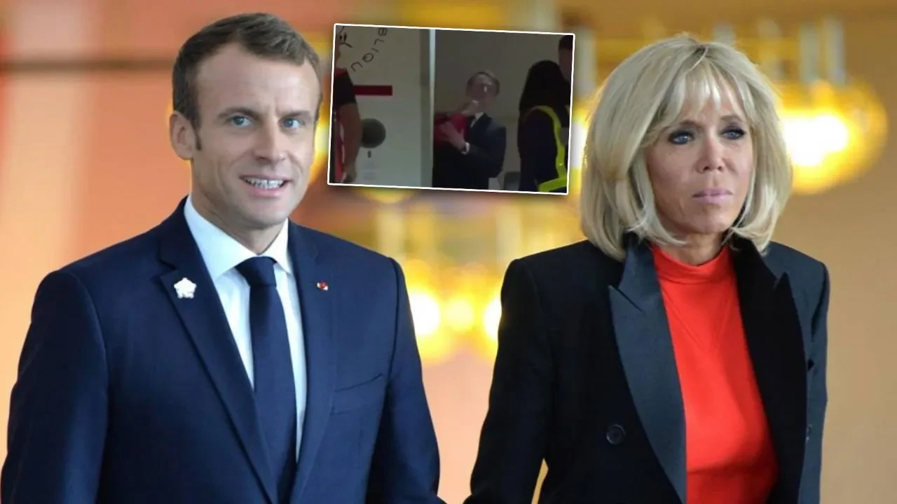 Fransız Cumhurbaşkanı Macron eşinden tokat yedi
