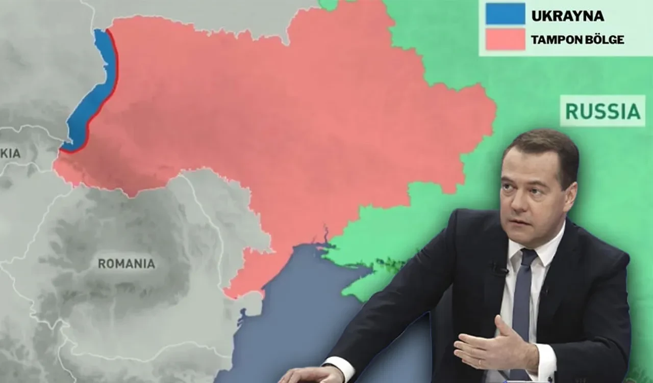 Putin'in sağ kolu Medvedev'den Ukrayna'ya ve Batı'ya skandal haritalı tehdit