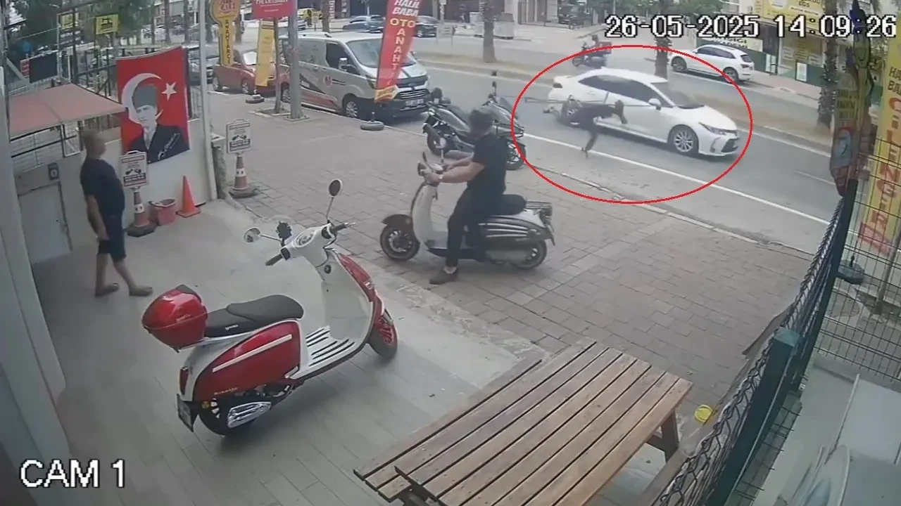 Bir anda takla atarak yere düştü, kimse ne olduğuna anlam veremedi 