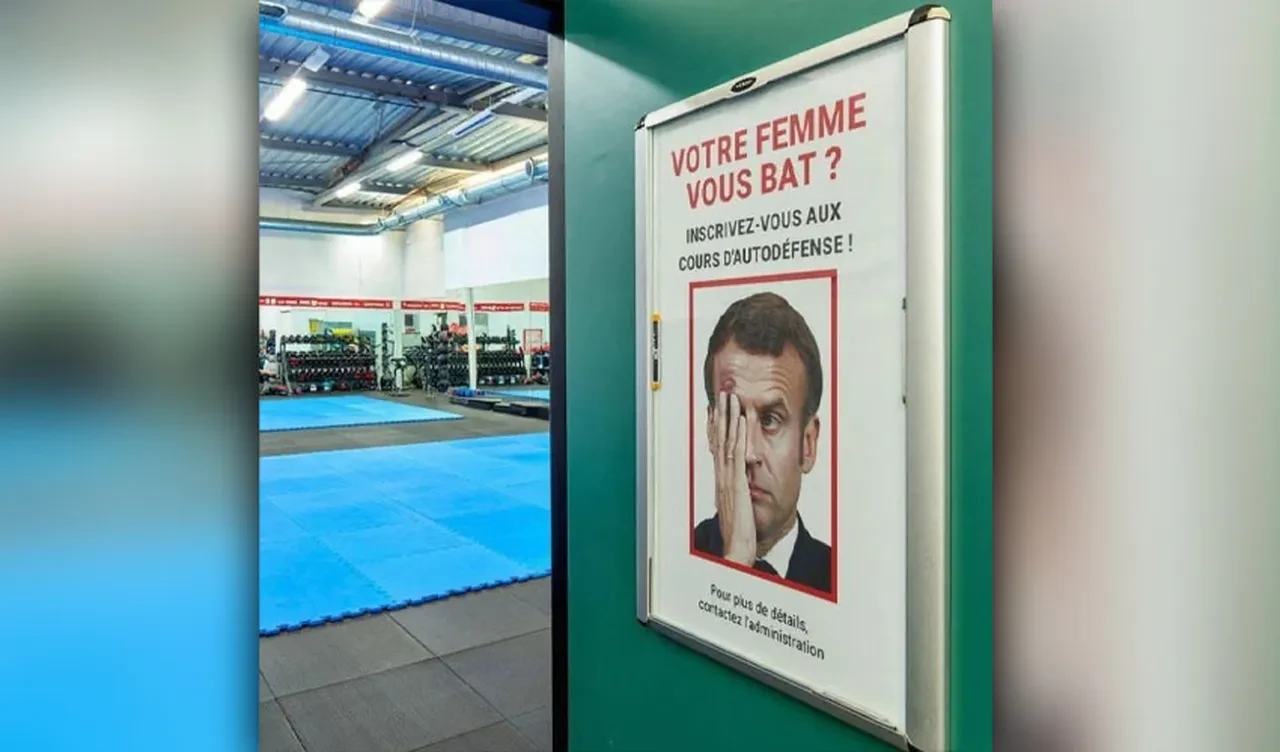 Eşinden tokat yiyen Fransız lider Macron'u çileden çıkaracak afiş