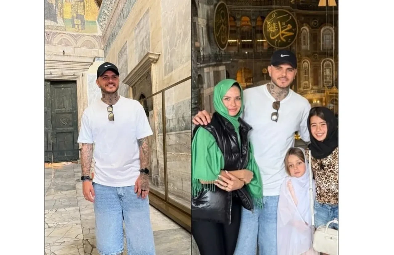 Mauro Icardi ile China Suarez Ayasofya'ya gitmeden ayrılmadı! Görüntülerine beğeni yağdı
