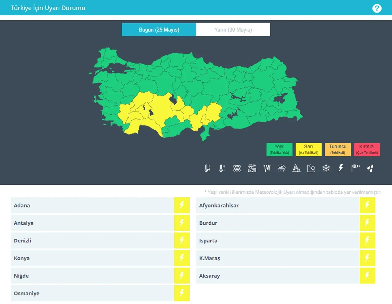 Hava durumu (29 Mayıs) | 11 il için kuvvetli yağış alarmı! Meteoroloji sarı kod ile uyardı